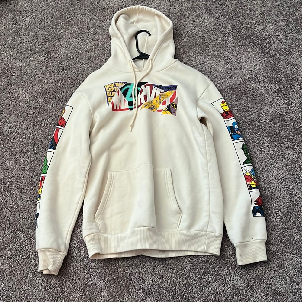Beige Marvel Hoodie